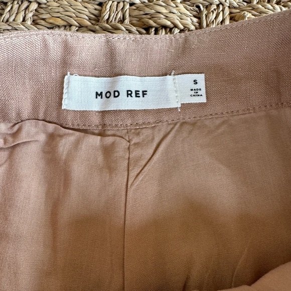 Mod Ref Tan High Waist Linen Shorts Relaxed Fit NWOT Sz Small - Picture 6 of 12